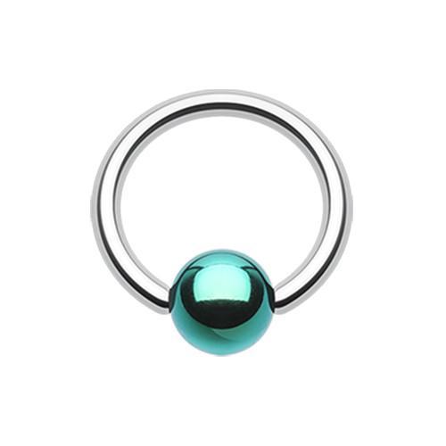 Green PVD Ball Ends Captive Bead Ring