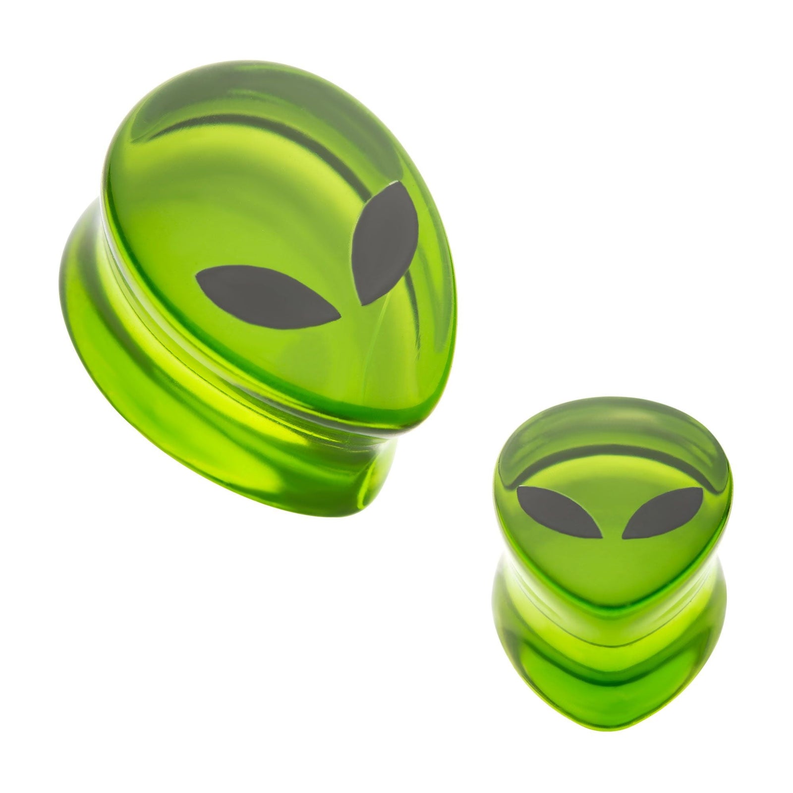 TBD-Organics Green Glass Black Eye Double Flare Plug -Rebel Bod-RebelBod