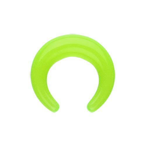 Green Glow in the Dark Pincher Acrylic Ear Gauge Buffalo Taper - 1 Pair