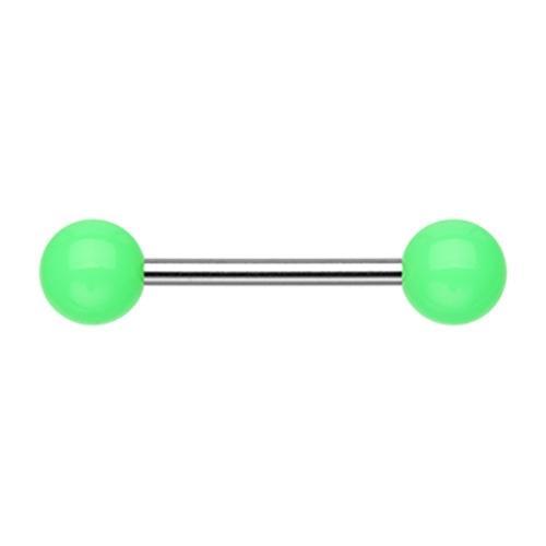 Green Neon Acrylic Nipple Barbell - 1 Piece