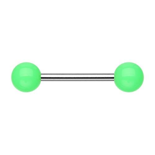 Green Neon Acrylic Nipple Barbell - 1 Piece