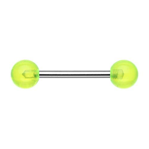 Green UV Acrylic Nipple Barbell - 1 Piece