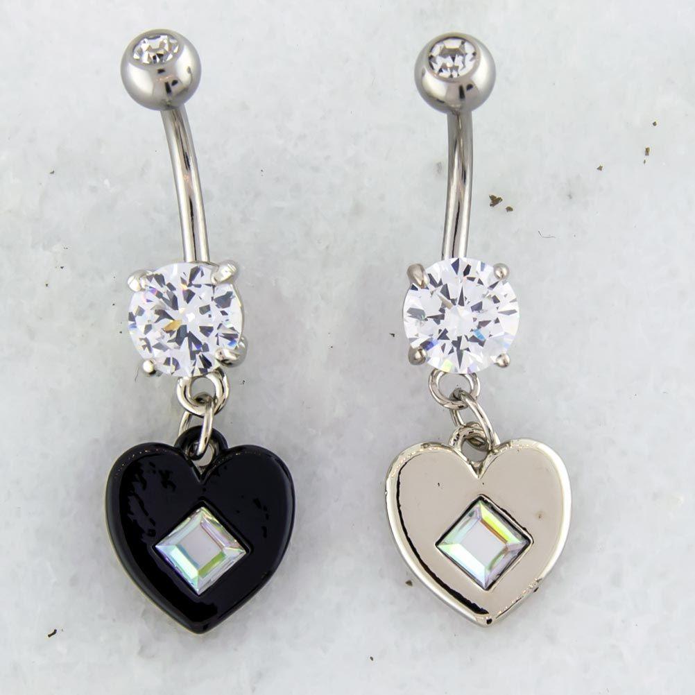 Belly Ring - No Dangle Heart Belly Ring - 1 Piece -Rebel Bod-RebelBod