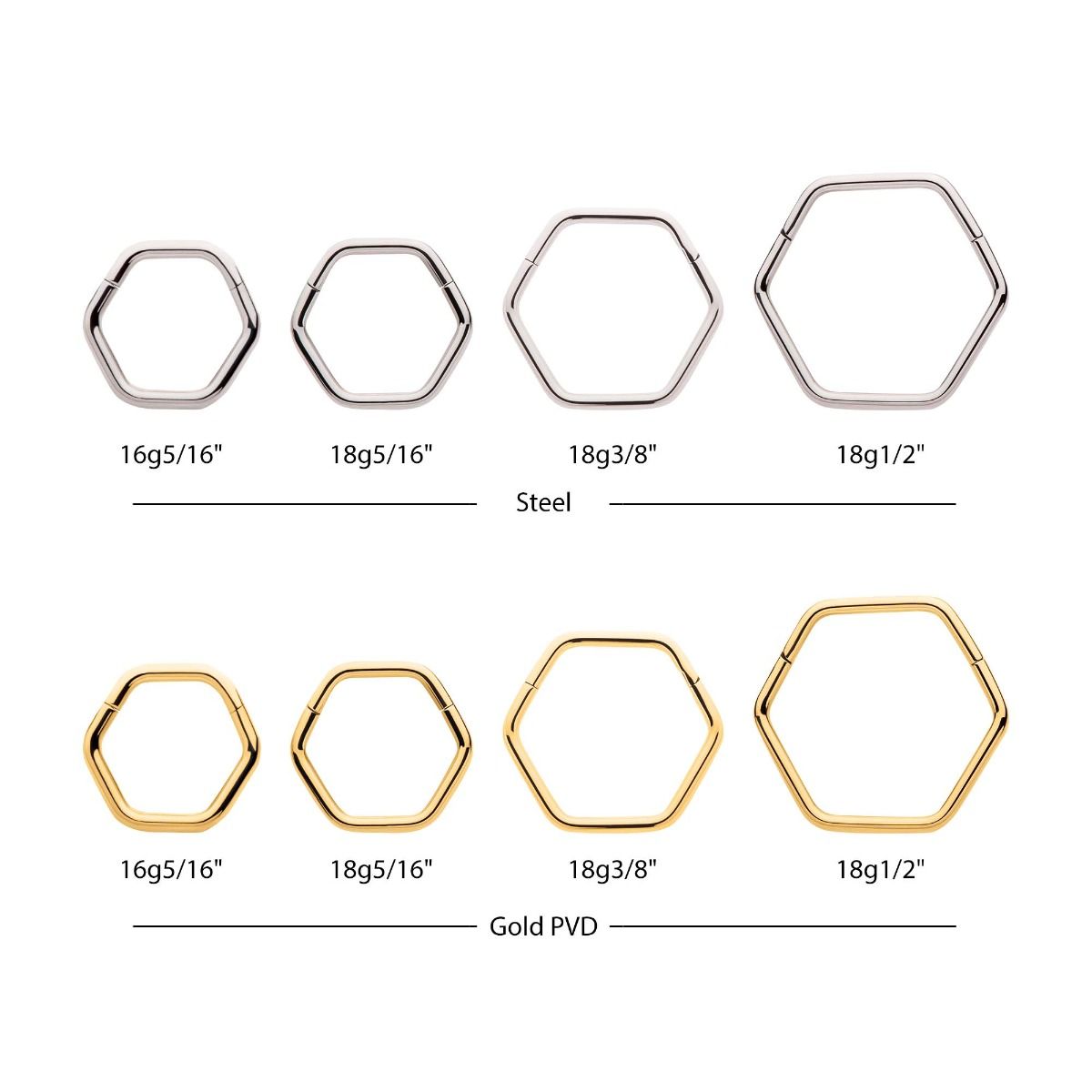 SEAMLESS CLICKER Hexagon Shape Front Facing Hinged Segment Clicker -Rebel Bod-RebelBod