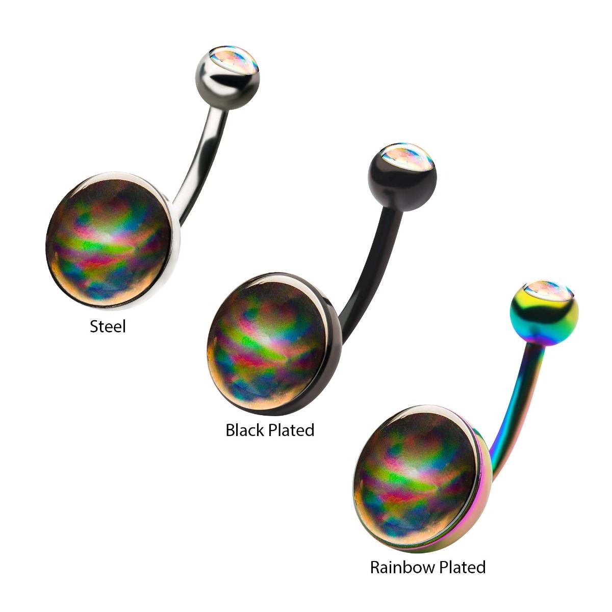 TBD-Belly Holographic Fixed Navel -Rebel Bod-RebelBod