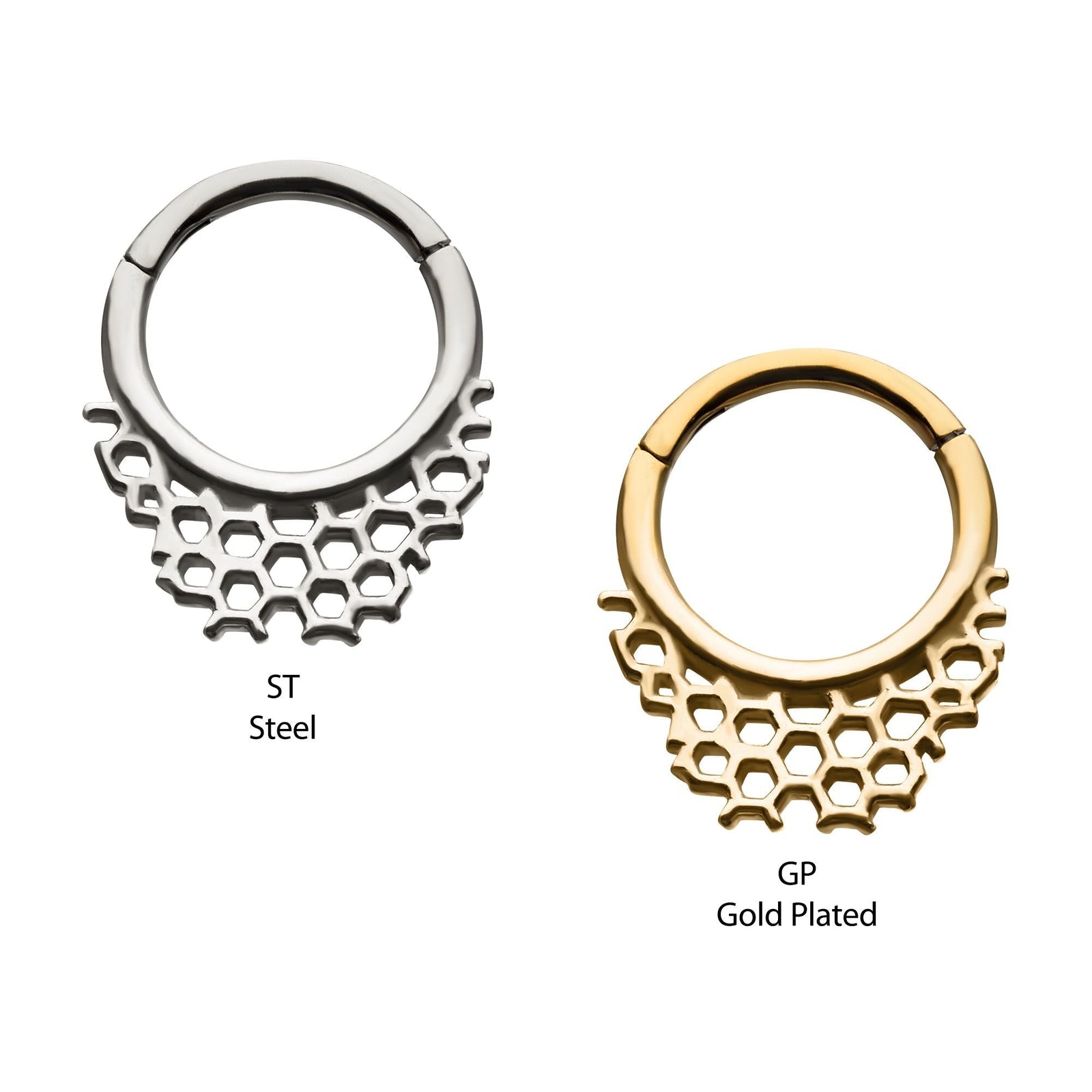 SEAMLESS CLICKER Honeycomb Hinged Segment rings -Rebel Bod-RebelBod