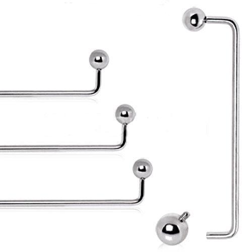 SURFACE BARBELL Internally Threaded 316L Surgical Steel 90 Degree Surface Barbell -Rebel Bod-RebelBod