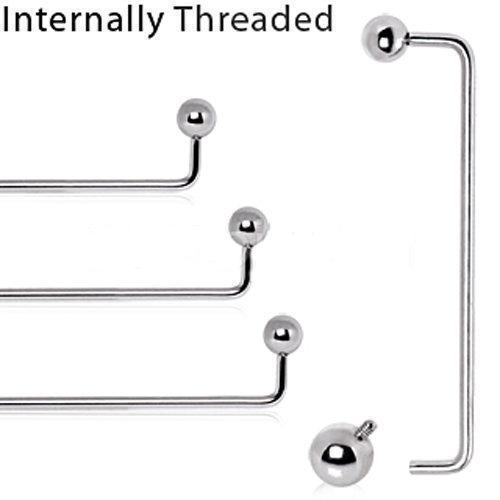 SURFACE BARBELL Internally Threaded 316L Surgical Steel 90 Degree Surface Barbell -Rebel Bod-RebelBod