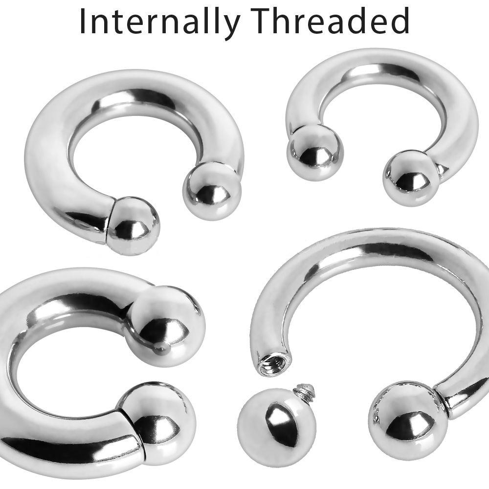 CIRCULAR BARBELL | HORSESHOE Internally Threaded 316L Surgical Steel Horse Shoes Circular Barbell -Rebel Bod-RebelBod