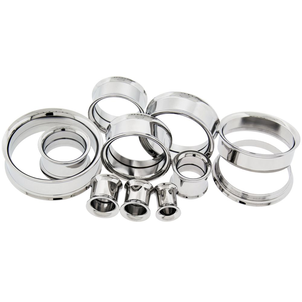 Tunnels - Double Flare Internally Threaded Steel Tunnels - 1 Piece -Rebel Bod-RebelBod