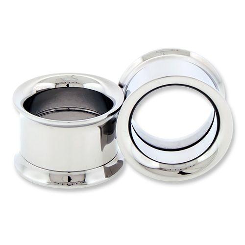 Tunnels - Double Flare Internally Threaded Steel Tunnels - 1 Piece -Rebel Bod-RebelBod