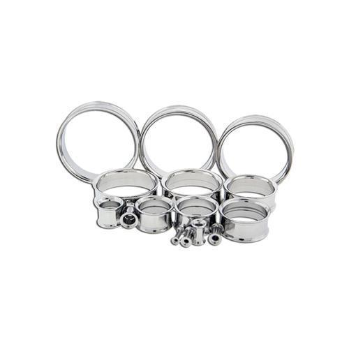 Tunnels - Double Flare Internally Threaded Steel Tunnels - 1 Piece + -Rebel Bod-RebelBod