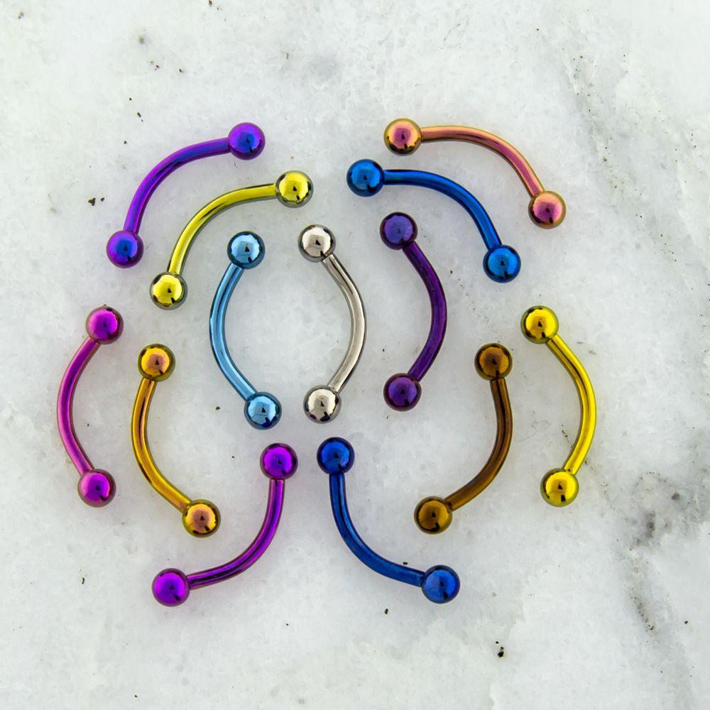 CURVED BARBELL Internally Threaded Titanium Curved Barbell - 1 Piece -Rebel Bod-RebelBod