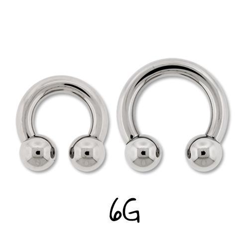 CIRCULAR BARBELL | HORSESHOE Internally Threaded Titanium Horseshoe Circular Barbell - 1 Piece -Rebel Bod-RebelBod