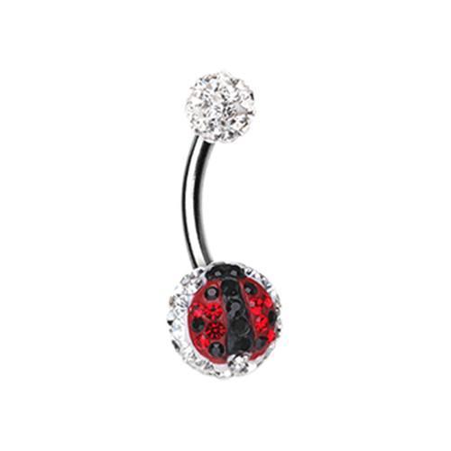 Belly Ring - No Dangle Ladybug Multi-Sprinkle Dot Belly Button Ring -Rebel Bod-RebelBod