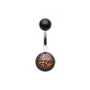 Leopard Print Acrylic Logo Belly Button Ring