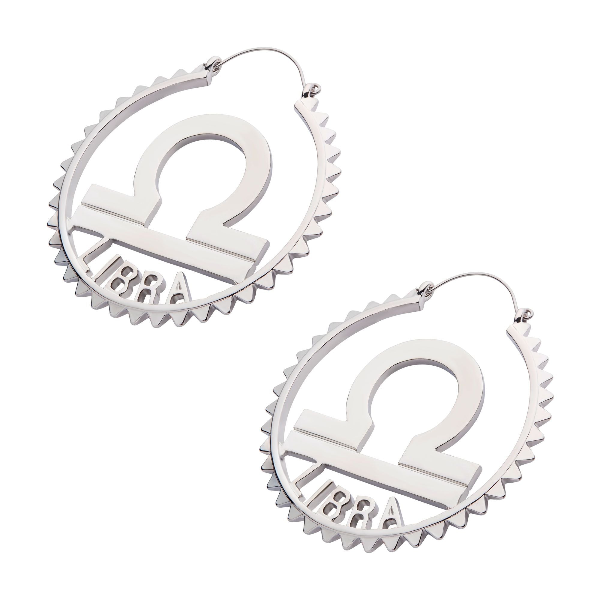 Libra Zodiac Sign Plug Hoops -Rebel Bod-RebelBod