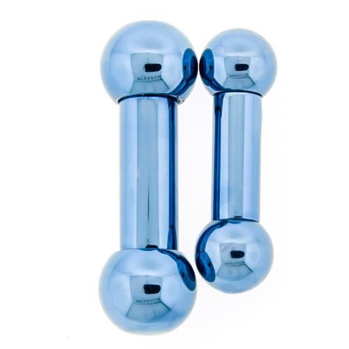 STRAIGHT BARBELL Light Blue Internally Threaded Titanium Barbell - 1 Piece - Special -Rebel Bod-RebelBod