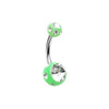 Light Green Aurora Gem Ball Acrylic Belly Button Ring