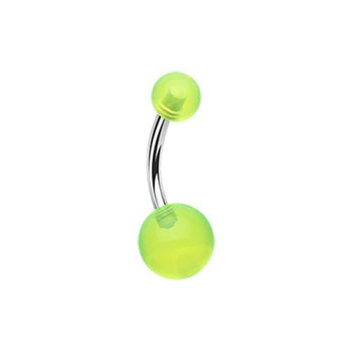 Light Green Acrylic Ball Belly Button Ring