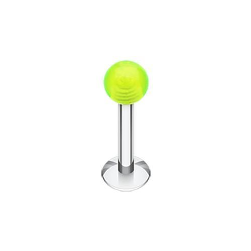 Light Green UV Acrylic Ball Top Labret