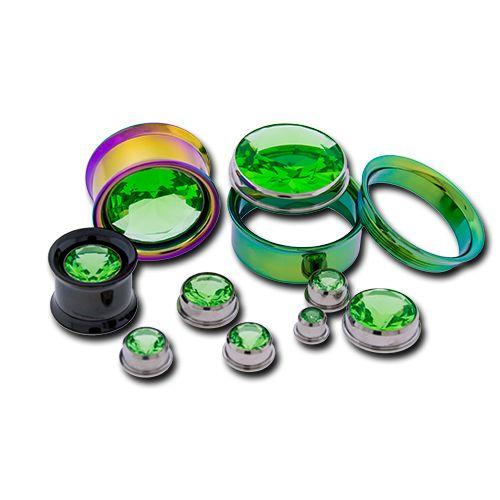 Light Green Gem Insert - 1 Piece -Rebel Bod-RebelBod