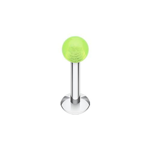 Light Green Glow in the Dark UV Acrylic Ball Top Labret