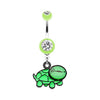 Light Green Sherlock Turtle Belly Button Ring