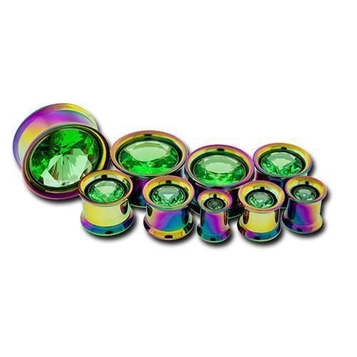 Tunnel Inserts Light Green SWAROVSKI Gem Insert - 1 Piece #SPLT#2 -Rebel Bod-RebelBod