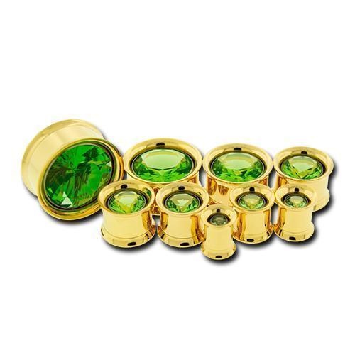 Tunnel Inserts Light Green SWAROVSKI Gem Insert - 1 Piece #SPLT#2 -Rebel Bod-RebelBod