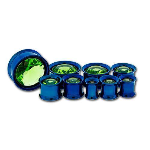 Tunnel Inserts Light Green SWAROVSKI Gem Insert - 1 Piece #SPLT#2 -Rebel Bod-RebelBod