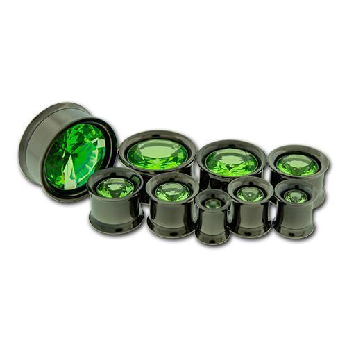 Tunnel Inserts Light Green SWAROVSKI Gem Insert - 1 Piece #SPLT#2 -Rebel Bod-RebelBod