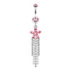 Light Pink Flower Delight Showers Belly Button Ring