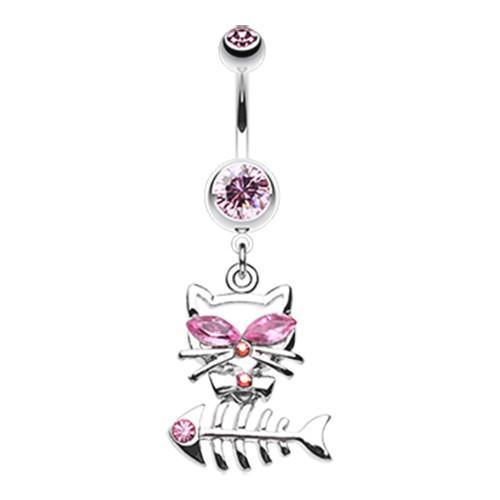 Light Pink Kitty Devour Belly Button Ring