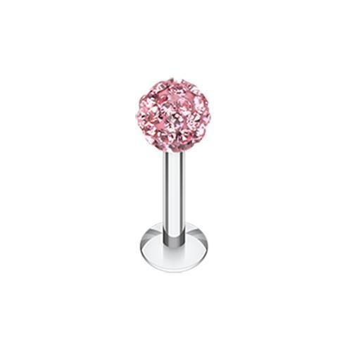 Light Pink Multi-Sprinkle Dot Multi Gem Ball Labret