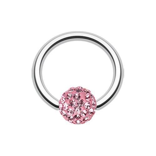 Light Pink Multi-Sprinkle Dot Multi Gem Captive Bead Ring