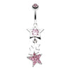 Light Pink Super Star Belly Button Ring