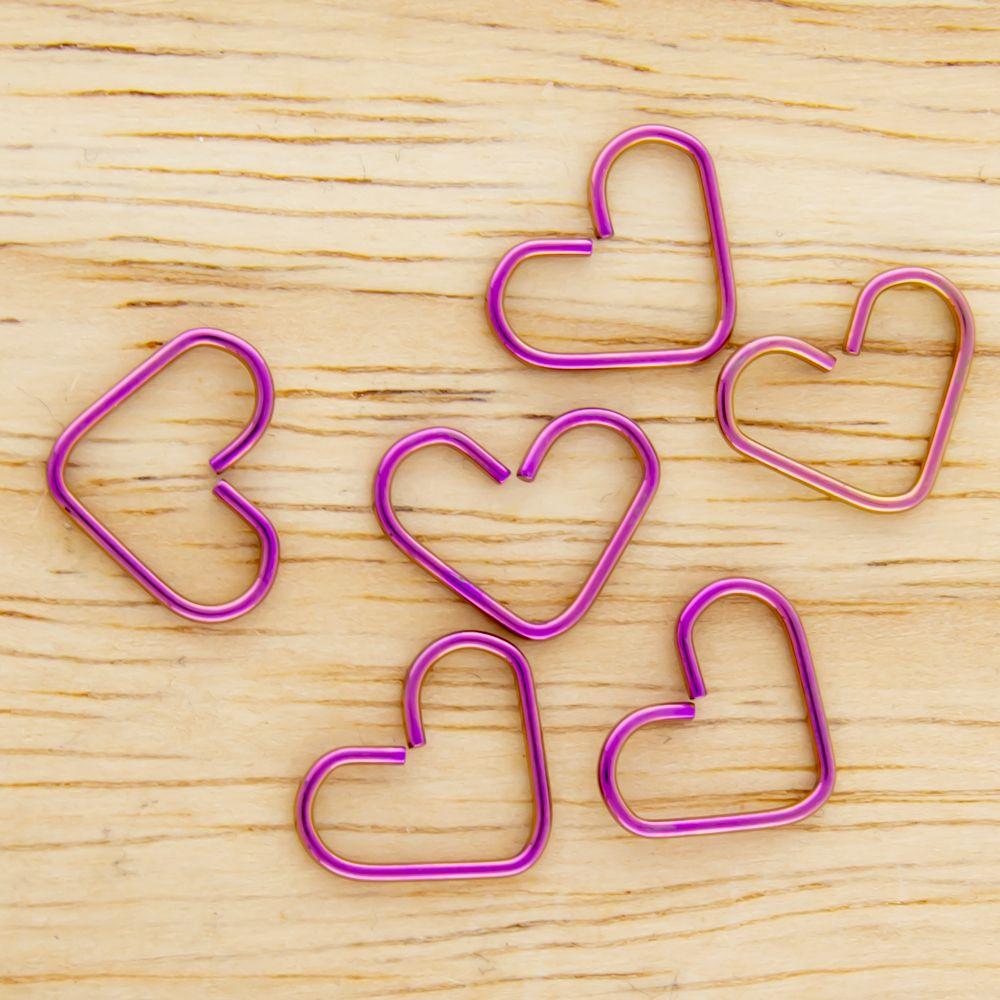 light purple heart seamless ring