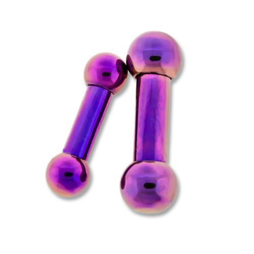 STRAIGHT BARBELL Light Purple Internally Threaded Titanium Barbell - 1 Piece - Special -Rebel Bod-RebelBod