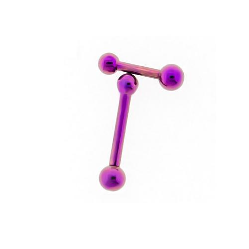 STRAIGHT BARBELL Light Purple Internally Threaded Titanium Barbell - 1 Piece - Special -Rebel Bod-RebelBod