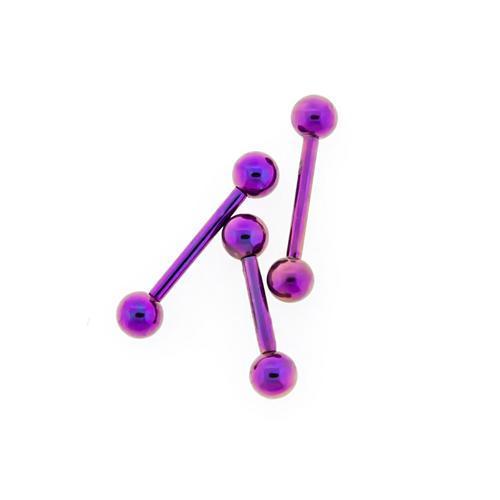 STRAIGHT BARBELL Light Purple Internally Threaded Titanium Barbell - 1 Piece - Special -Rebel Bod-RebelBod