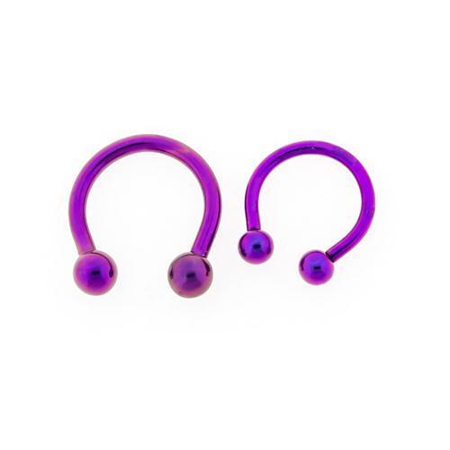 CIRCULAR BARBELL | HORSESHOE Light Purple Internally Threaded Titanium Horseshoe Circular Barbell - 1 Piece - Special -Rebel Bod-RebelBod
