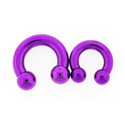 CIRCULAR BARBELL | HORSESHOE Light Purple Internally Threaded Titanium Horseshoe Circular Barbell - 1 Piece - Special -Rebel Bod-RebelBod
