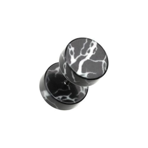 Lightning Thunder Acrylic Fake Plug - 1 Pair