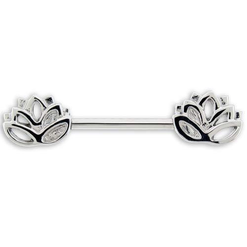 Lotus Flower Nipple Barbell - 1 Piece