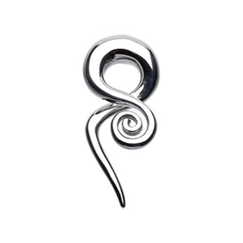 Tapers - Hanging Loving Swirls Steel Ear Gauge Spiral Hanging Taper - 1 Pair -Rebel Bod-RebelBod