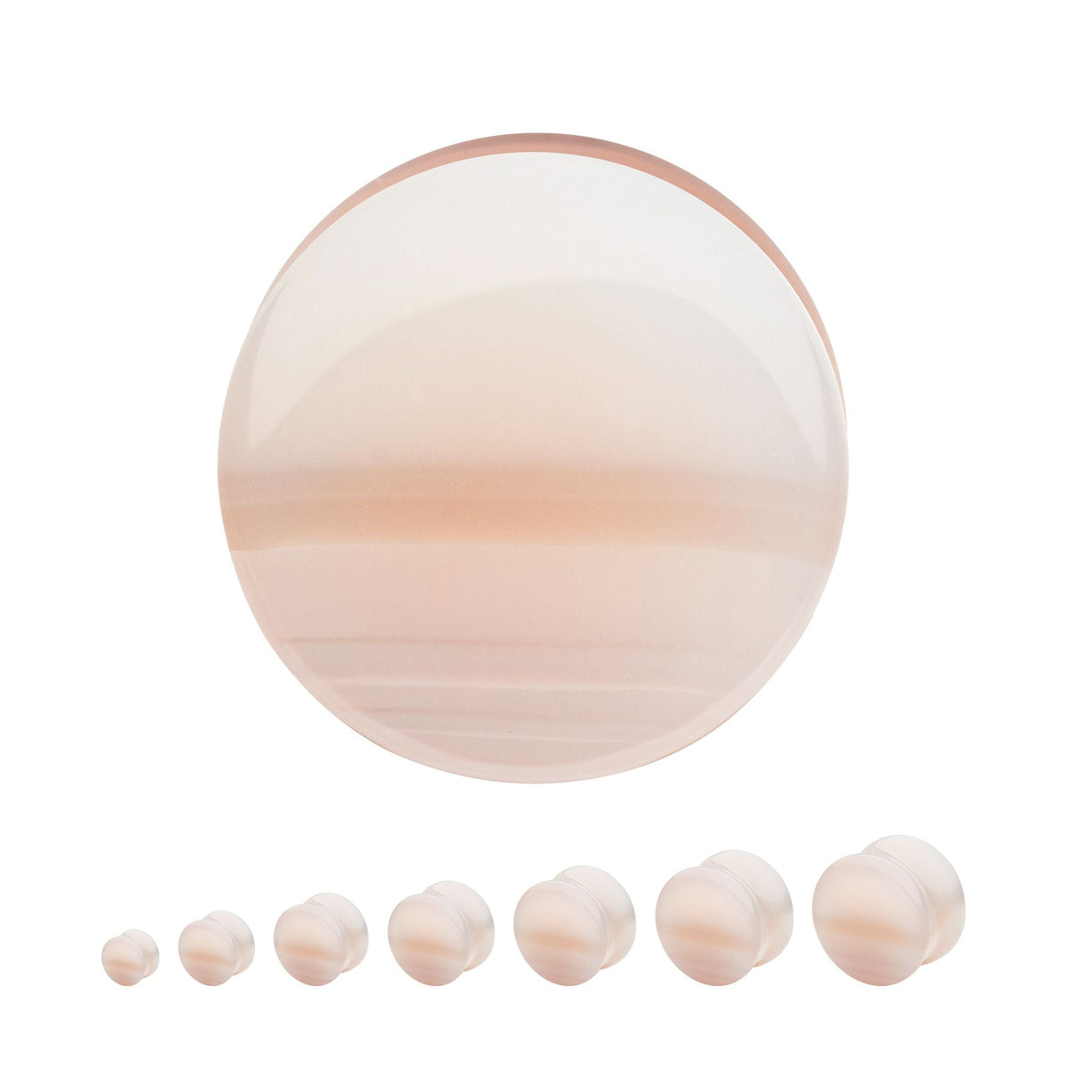 Organics Madagascar Agate Stone Concave Double Flare Plug pstn34-2pr -Rebel Bod-RebelBod
