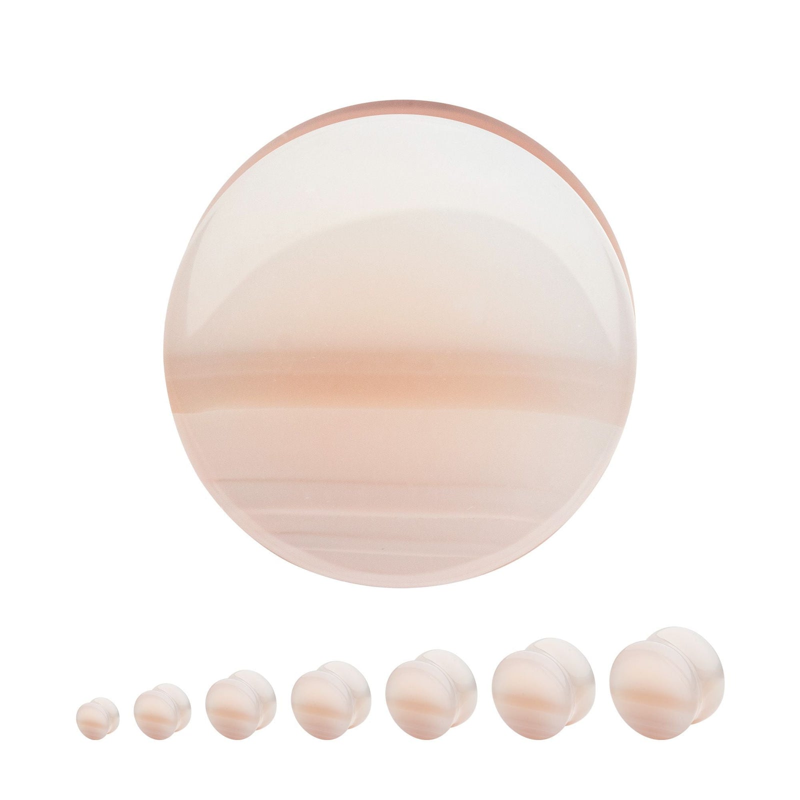 Organics Madagascar Agate Stone Concave Double Flare Plug pstn34-2pr -Rebel Bod-RebelBod