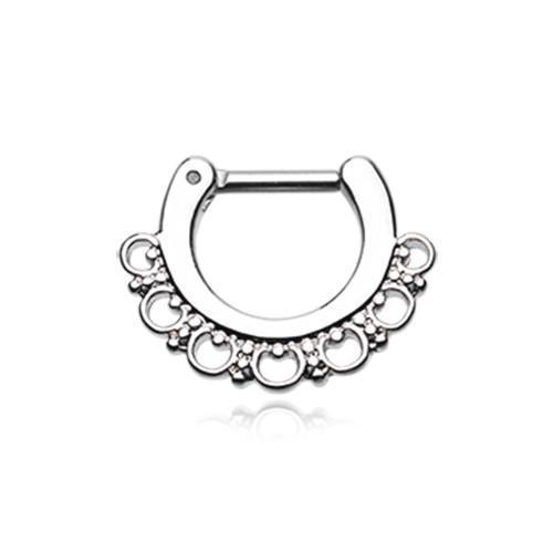 Majestic Ornate Filigree Septum Clicker / Daith Clicker - 1 Piece