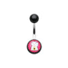 Maneki-Neko Lucky Cat Acrylic Logo Belly Button Ring